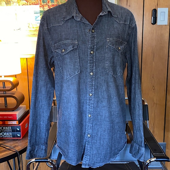 Wrangler Pearl Snap Shirt, Large - Picture 1 of 9
